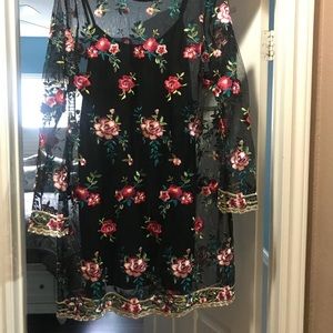 Black Embroidered dress